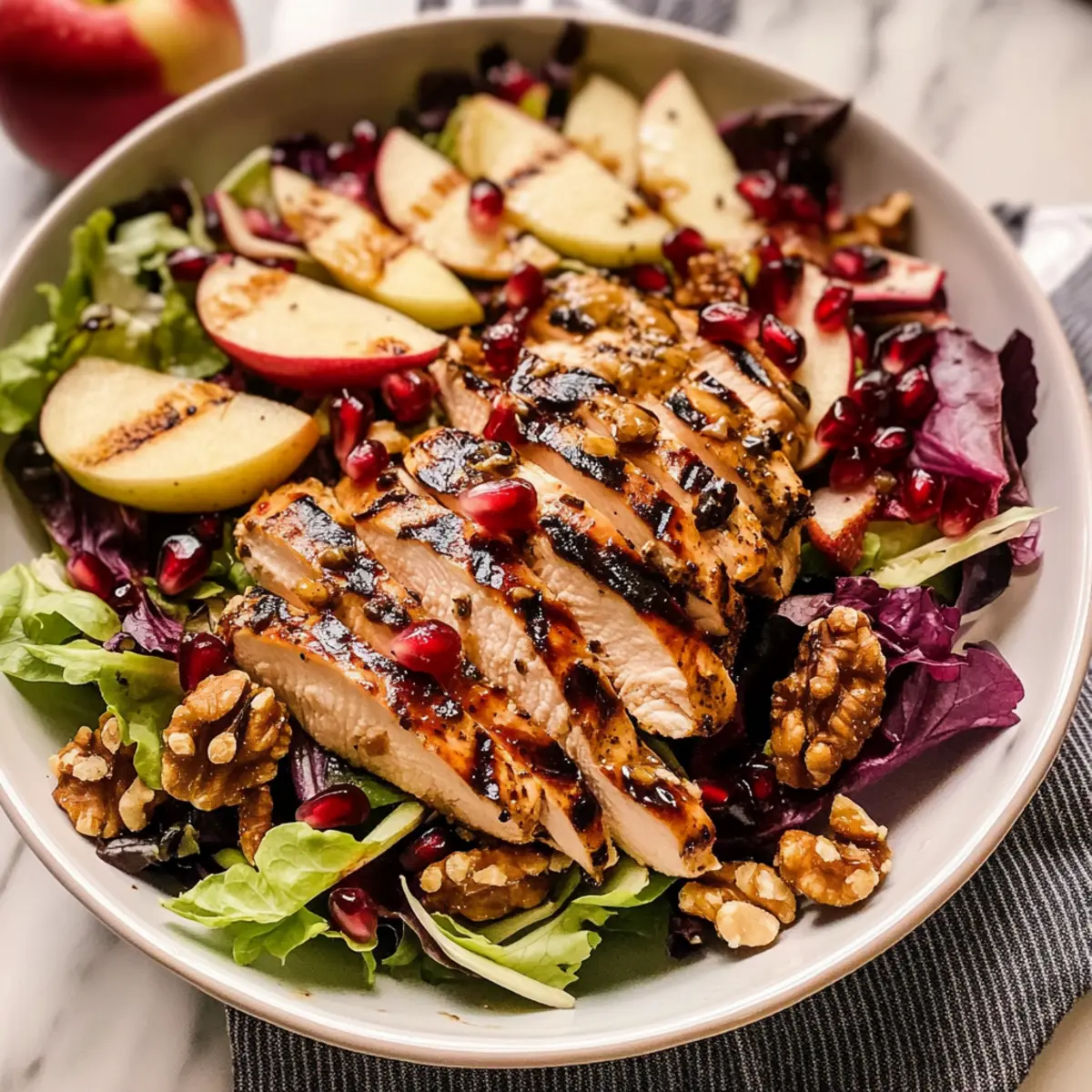 Balsamico Gegrillter Hähnchensalat für den Herbst