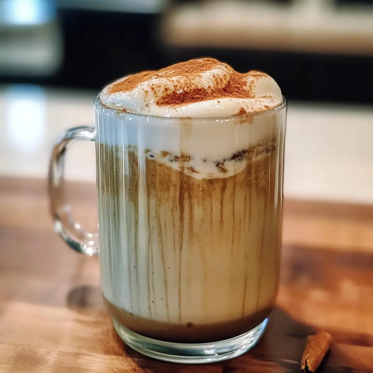 Brauner Zucker Zimt Hojicha Latte für Gemütliche Morgen