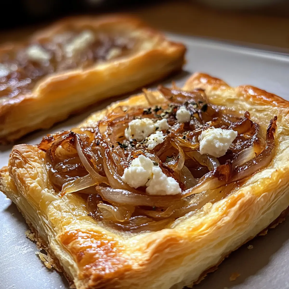 Karamellisierte Zwiebel- und Ziegenkäsetörtchen zum Verlieben