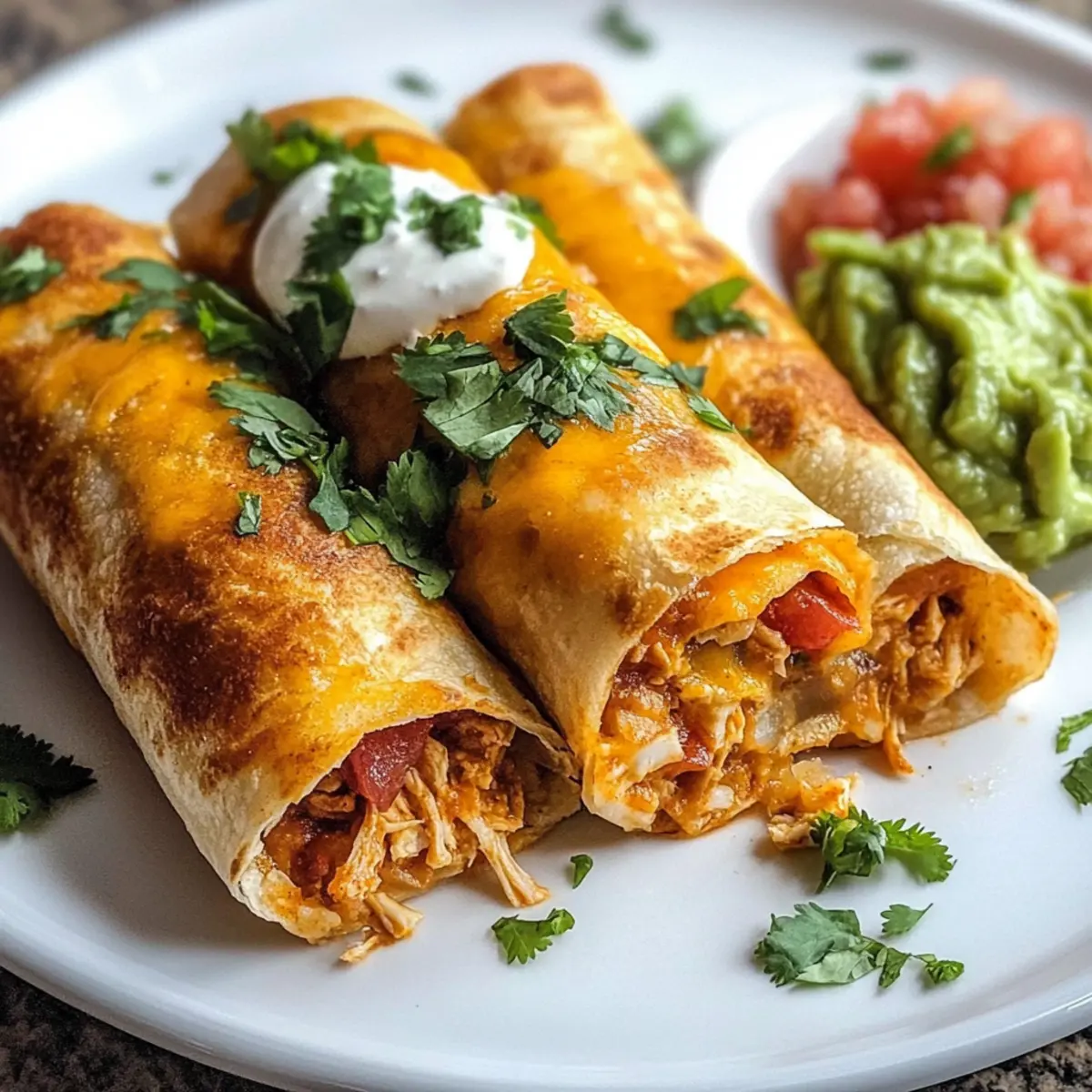 Hühnchen Chimichangas: Knusprige Tortilla-Leckerbissen