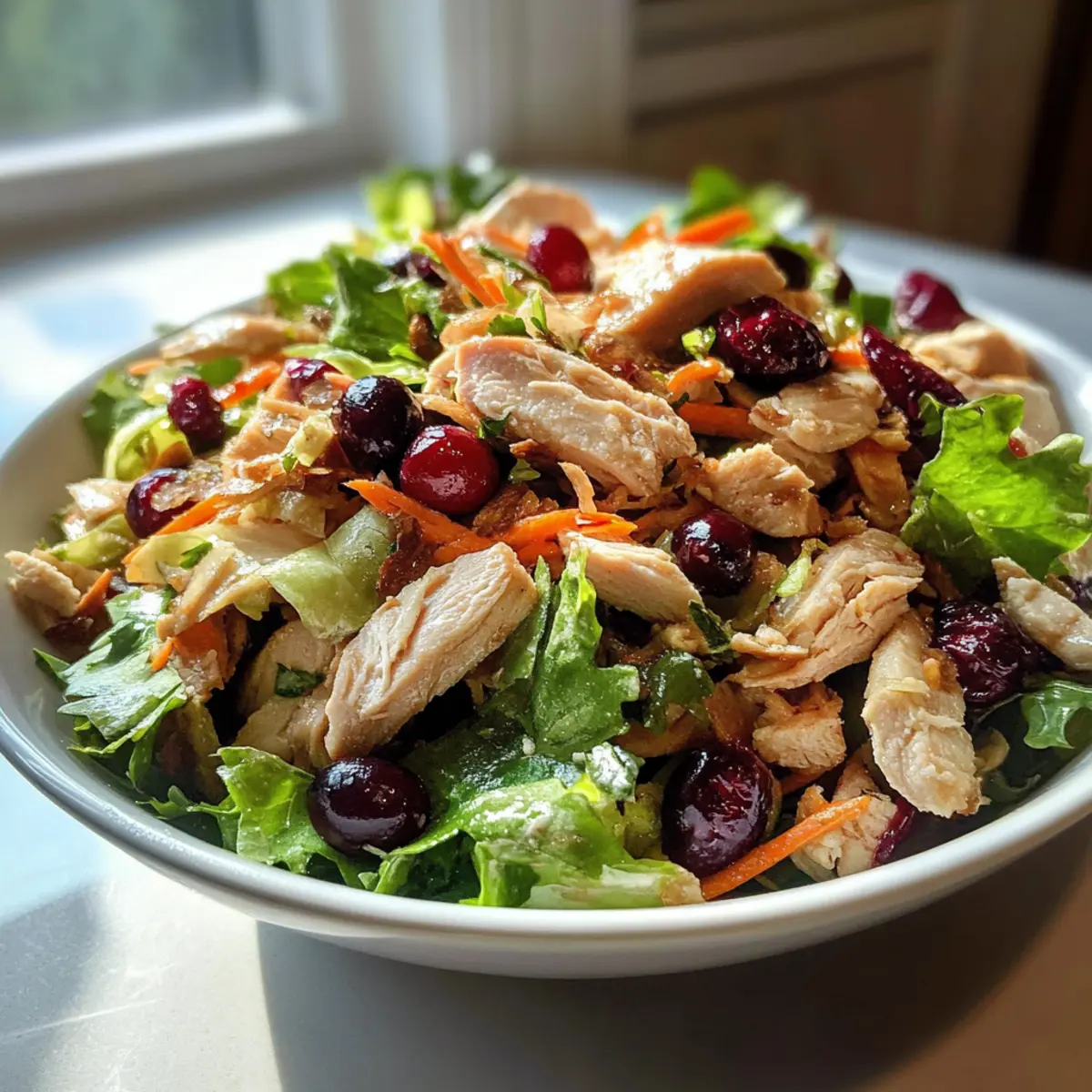 Leckeren Hühnchen Cranberry Salat in 15 Minuten zubereiten