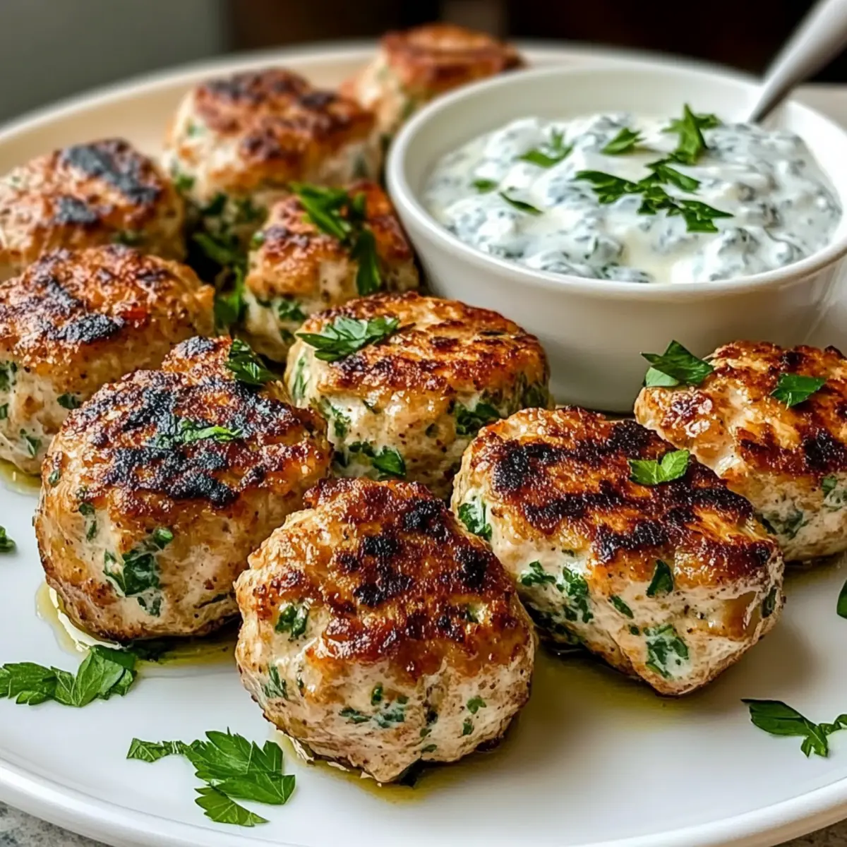 Hähnchen-Kofta mit Knoblauch-Joghurt-Sauce genießen