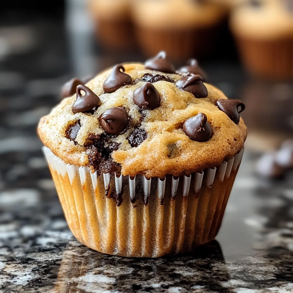 Schokoladenstückchen Erdnussbutter Muffins für jeden Tag