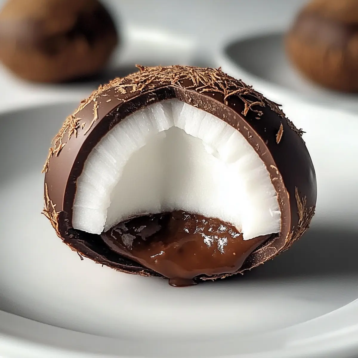 Kokosnussdome mit Schokolade für echte Genießer