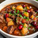 Cranberry Apfel Rinder Eintopf