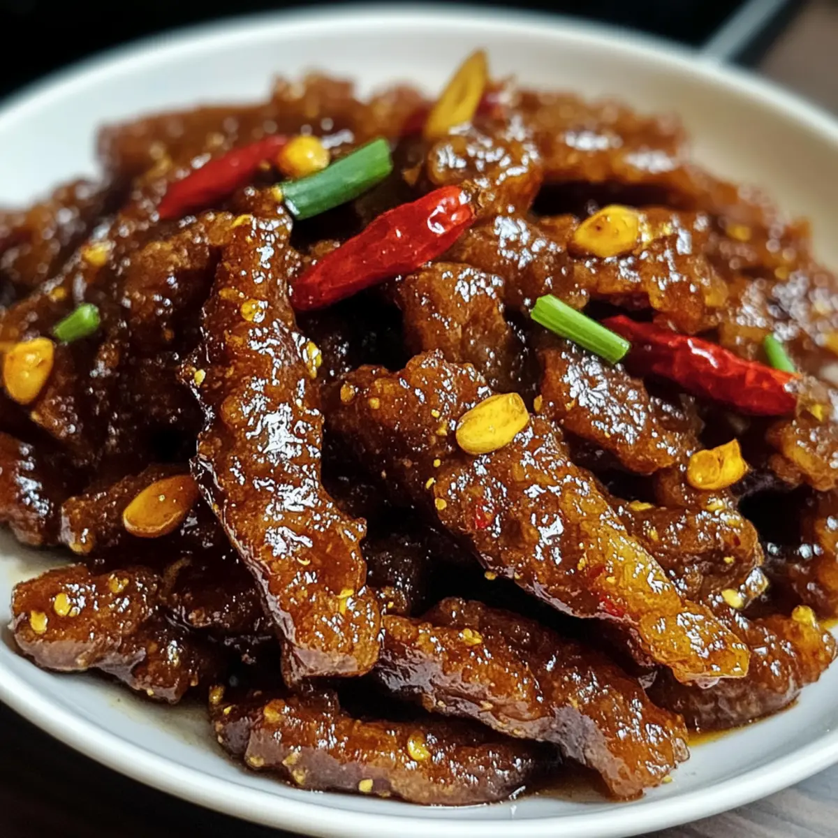 Crispy Chilli Beef gesund und knusprig zu Hause