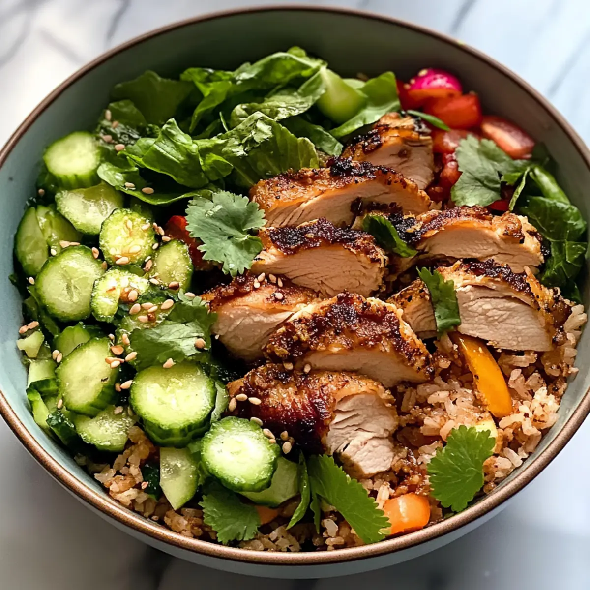 Dump-und-Bake Hähnchen Tzatziki Auflauf für Eilige