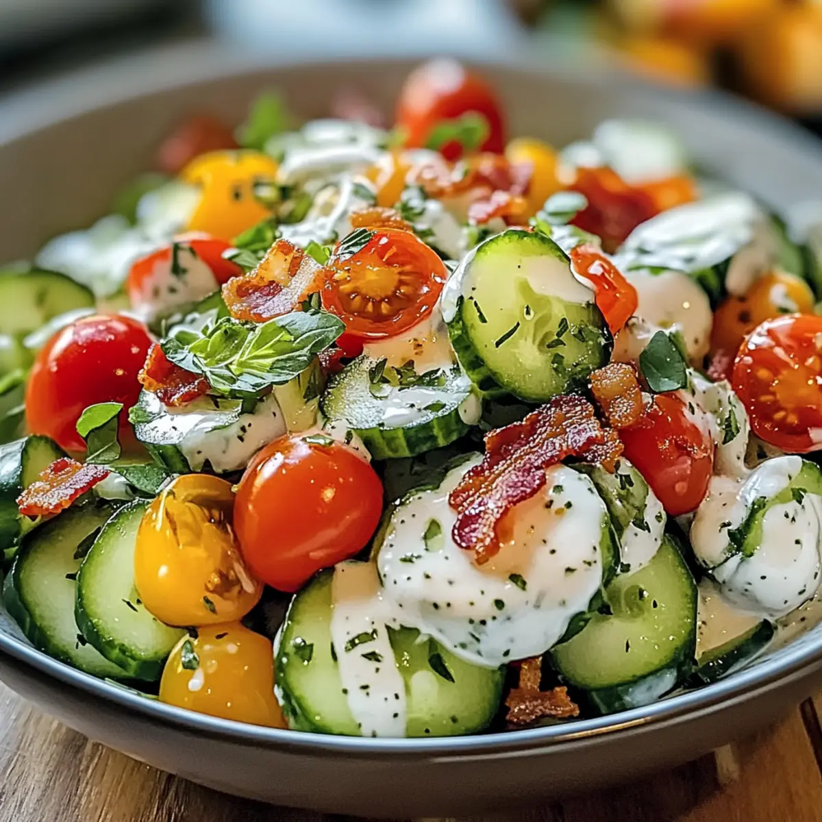 Gurken-Ranch-Knacker-Salat