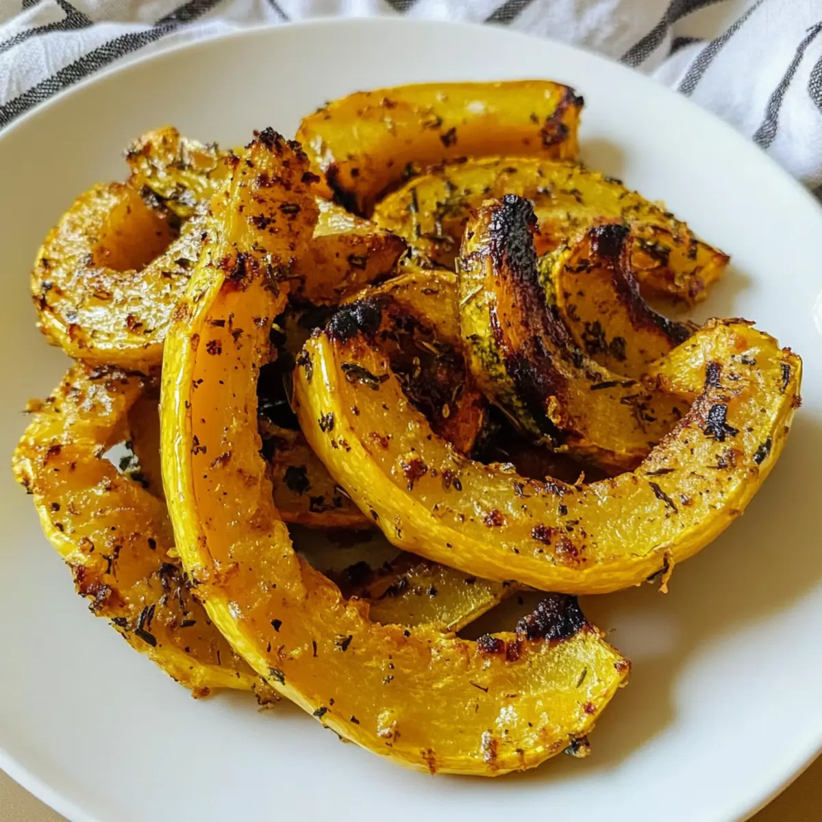 Einfache Heißluftfritteuse Delicata-Kürbis Rezept