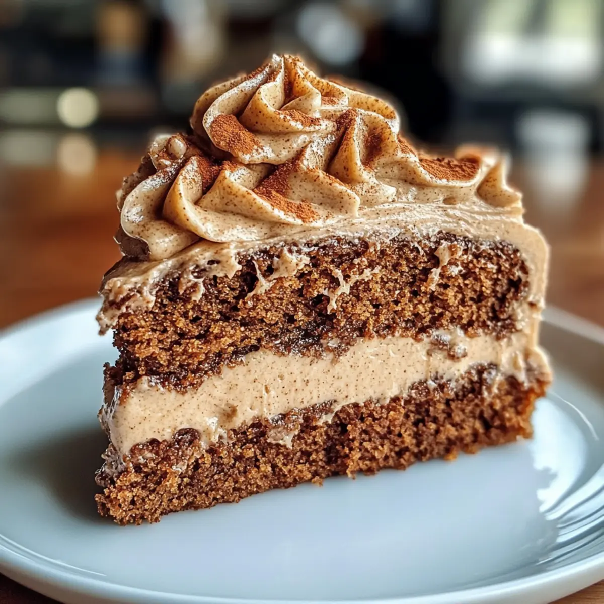 Lebkuchenkuchen mit Zimt Melasse Glasur genießen