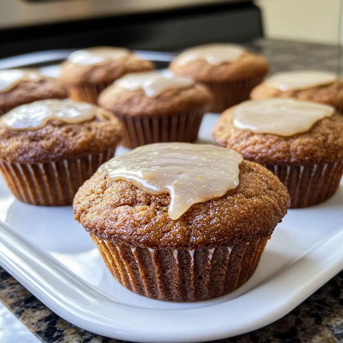 Glasiertes Ingwerbrot Muffins für festliche Momente