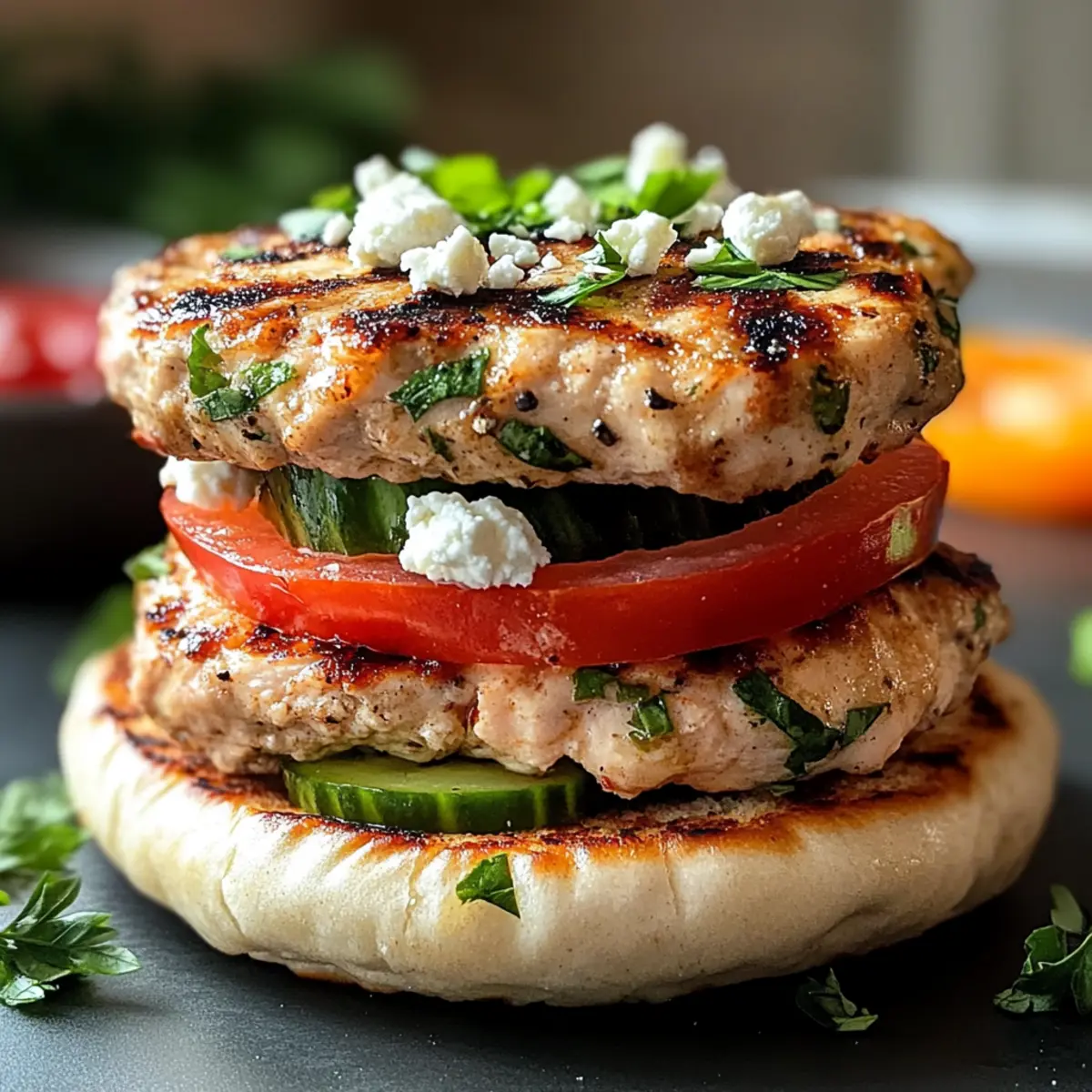 Griechische Hähnchenburger: Gesunde Burger für jeden Tag