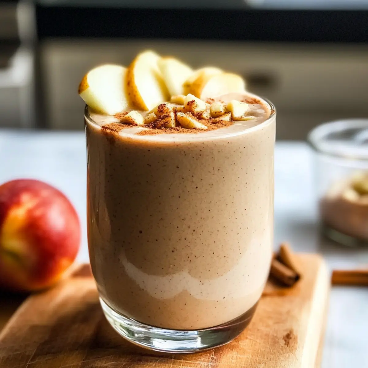 Hochprotein-Apfelkuchen-Smoothie für den Herbstgenuss