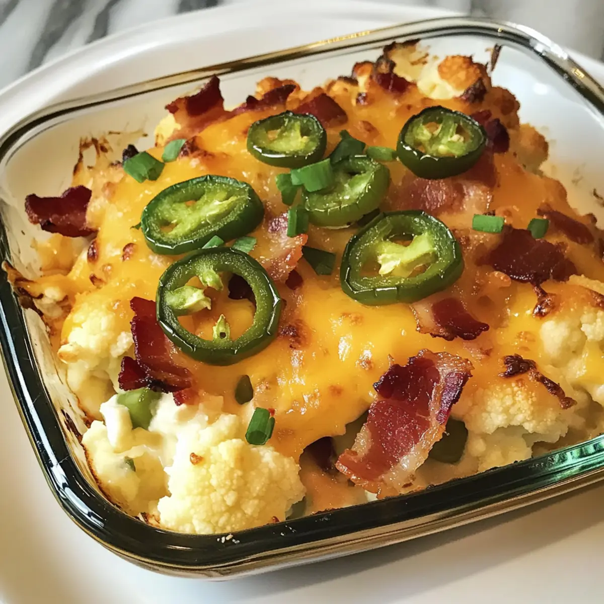 Jalapeño-Popper-Blumenkohl-Auflauf für Genießer