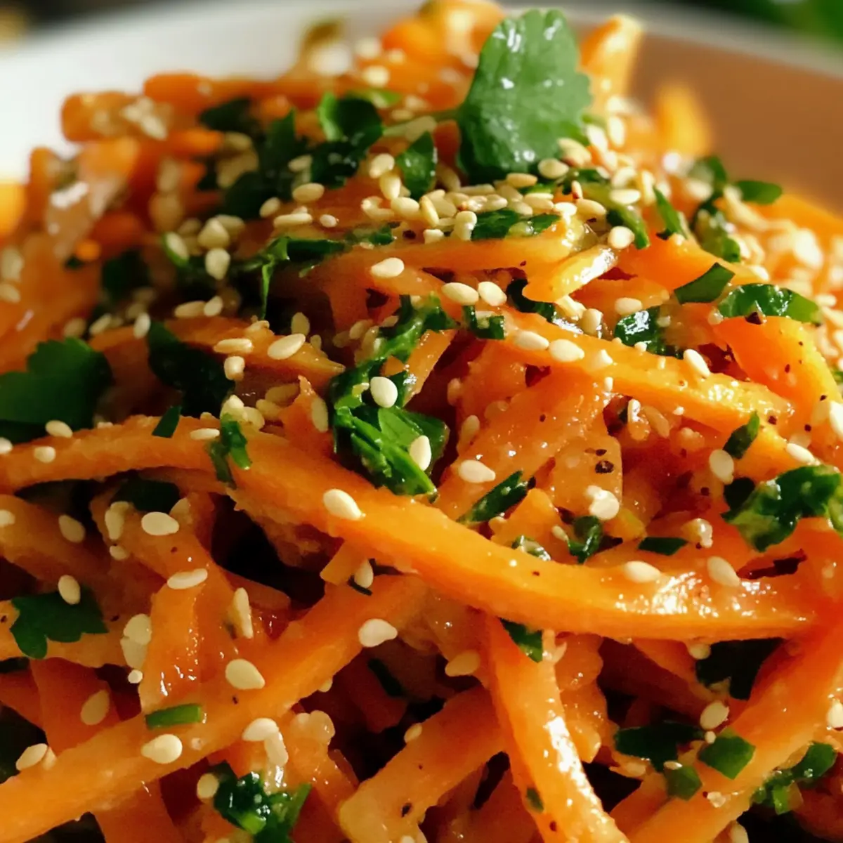 Karottensalat mit Ingwer-Sesam-Dressing Rezept