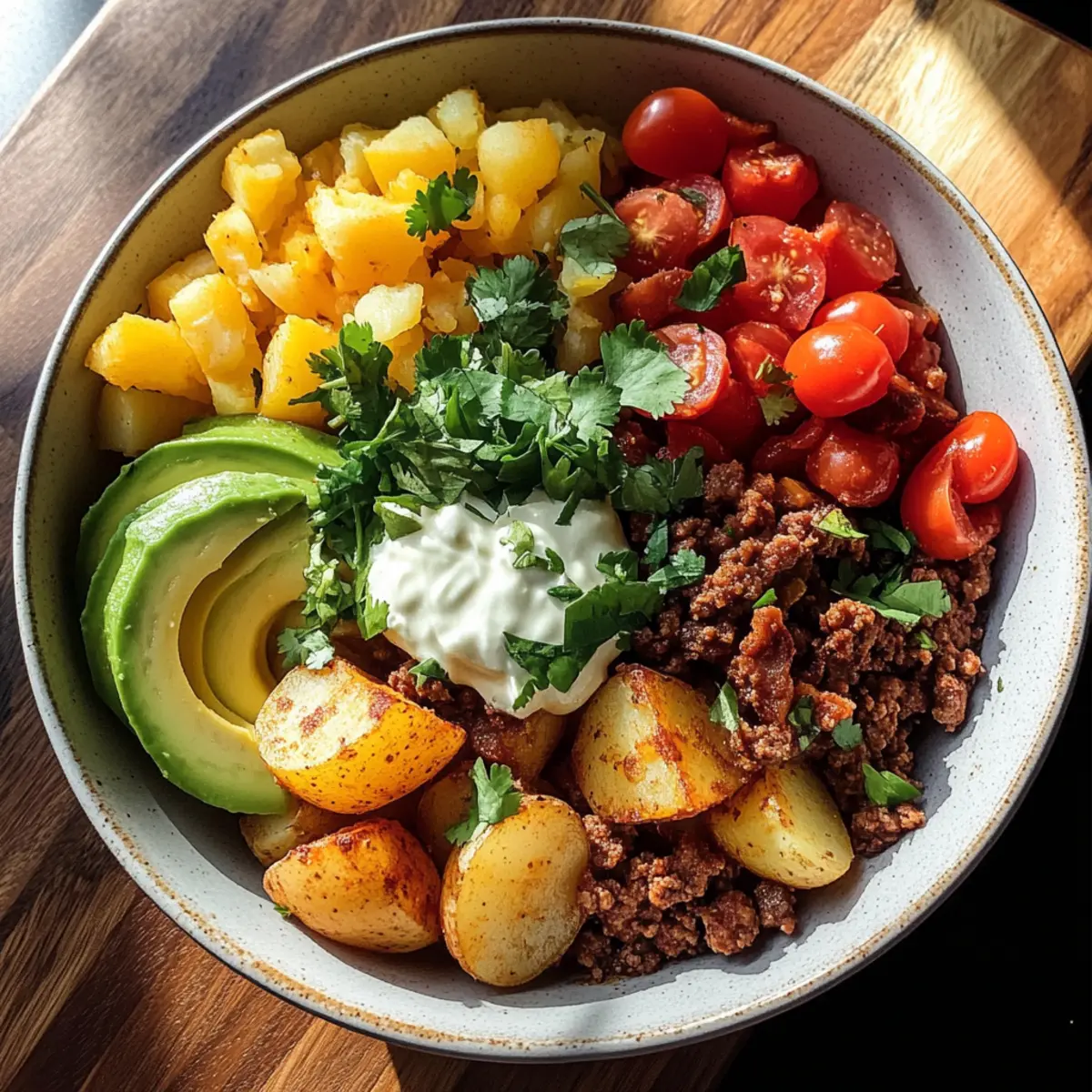 Beladene Kartoffel Taco Schüssel für Herzhaftes Vergnügen