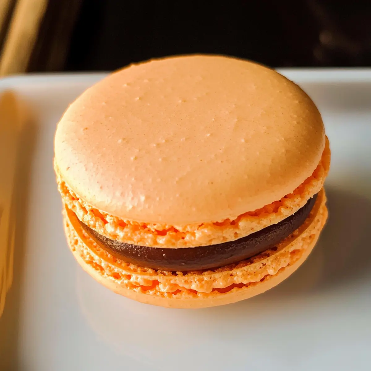 Orange-Macarons mit Schokoladenganache selbst gemacht