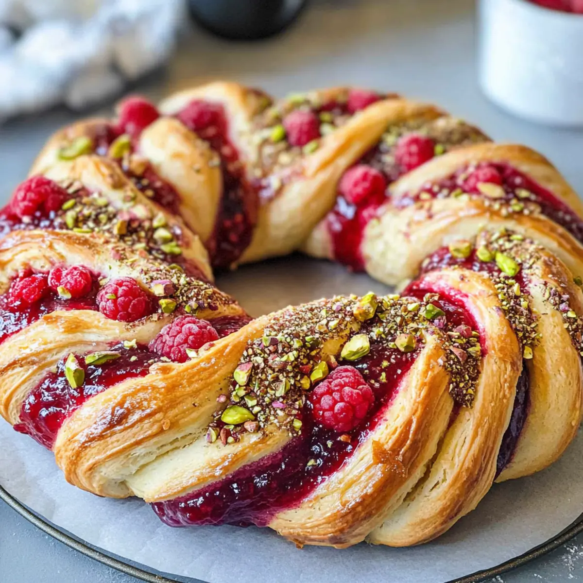 Himbeer- und Pistazienkranz Rezept für Festtage