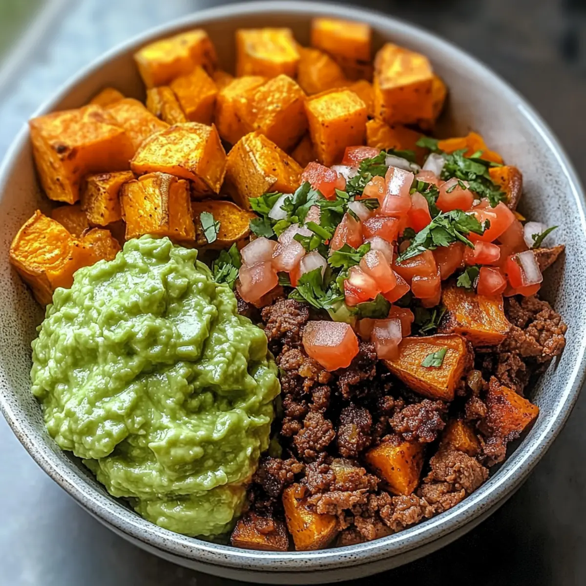 Süßkartoffel Taco Schüssel für jeden Geschmack