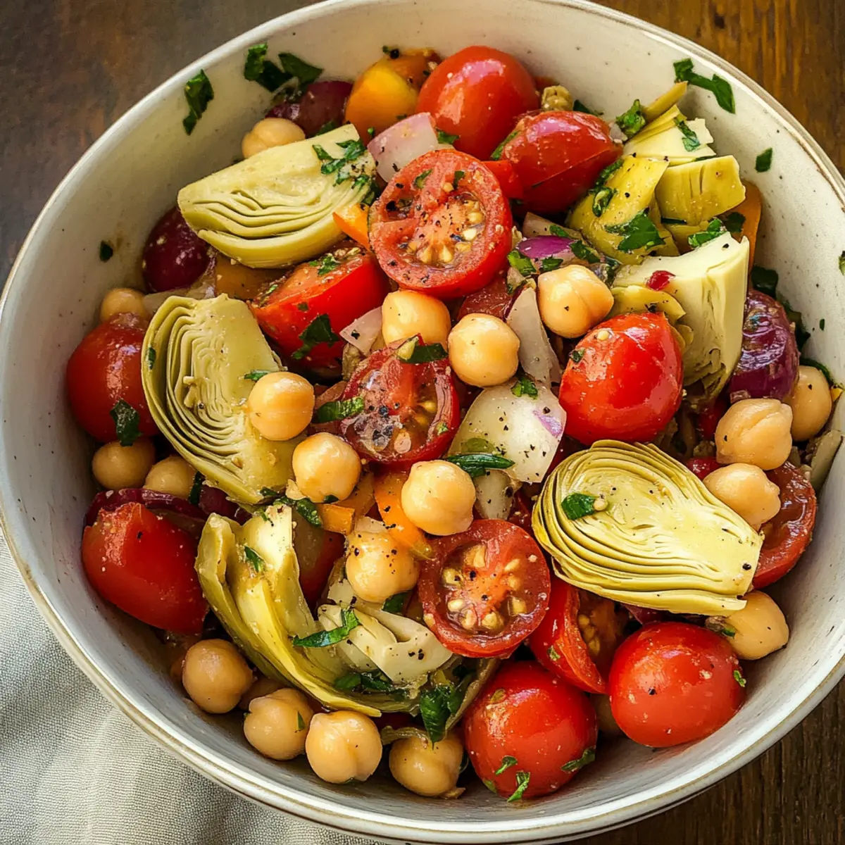 Toskanischer Artischocken-Tomaten-Salat für den Sommer