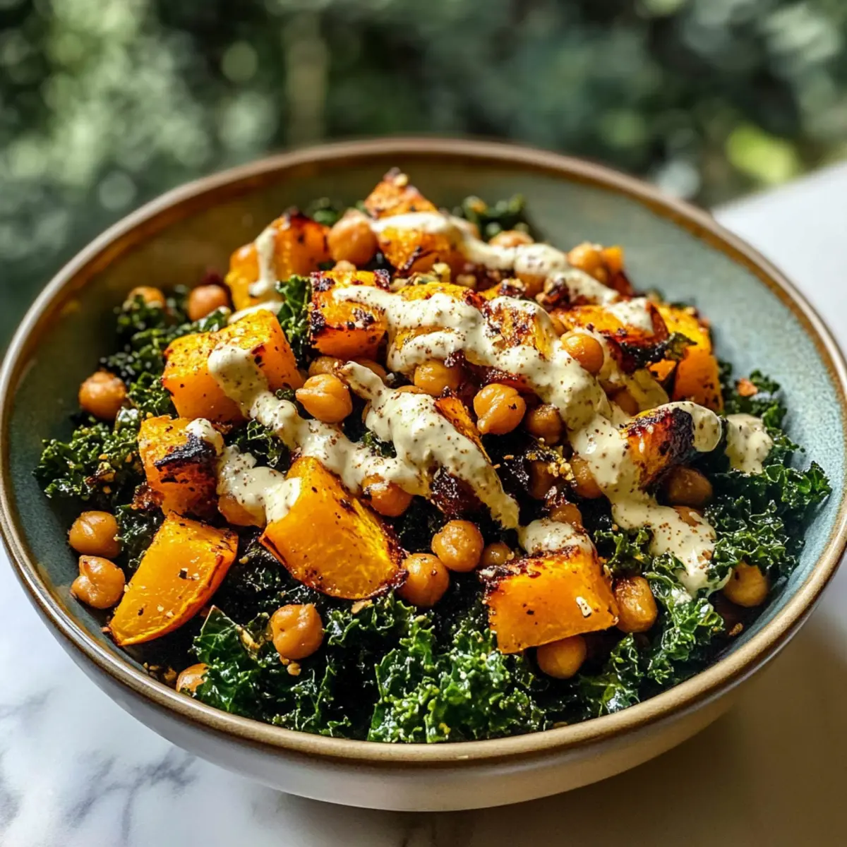 Veganer gerösteter Herbsternte-Salat leicht gemacht