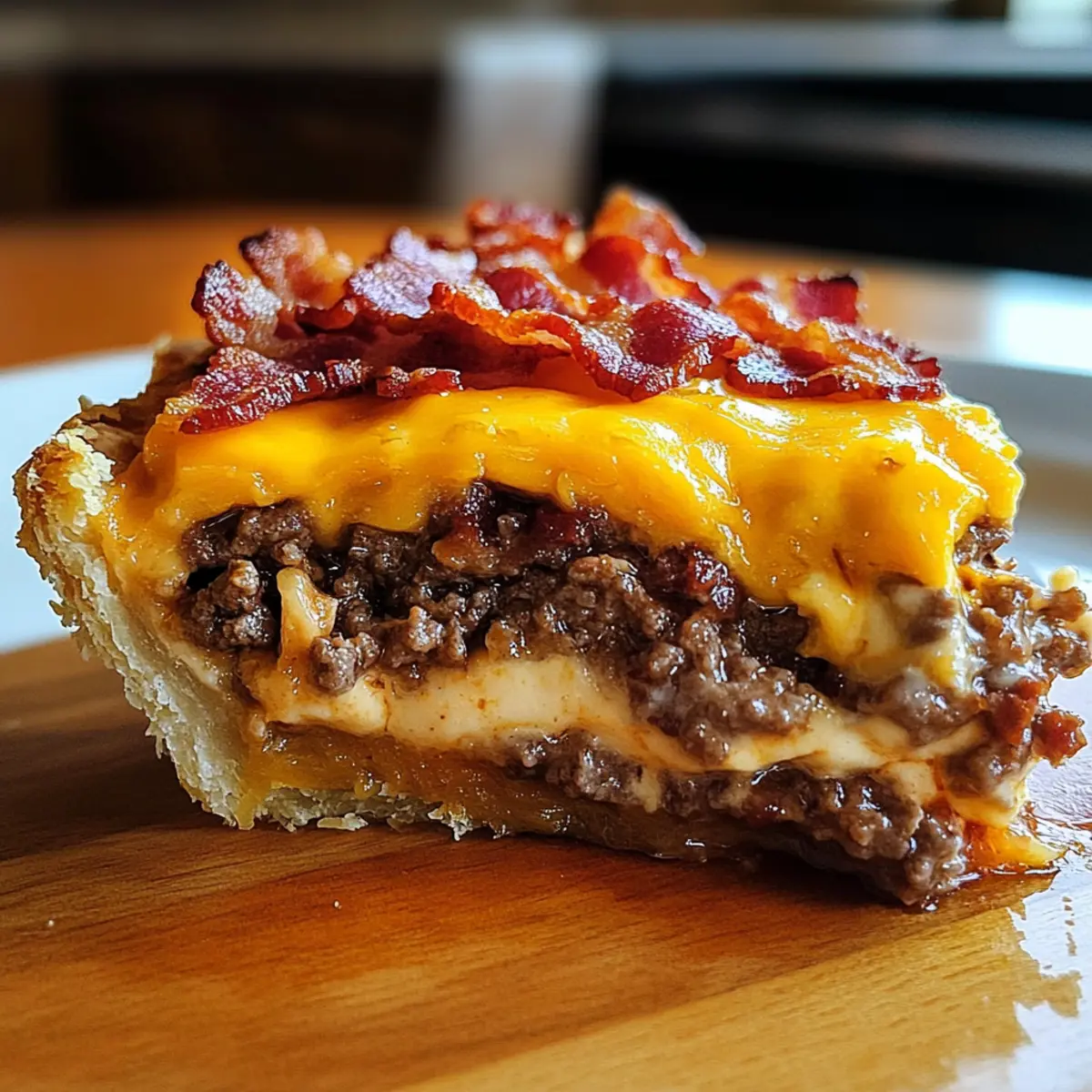 Bacon-Cheeseburger-Pie für echten Genuss zuhause