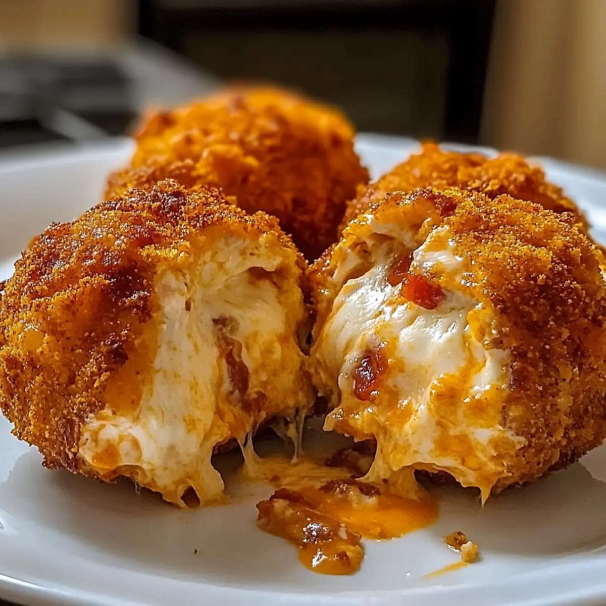 Buffalo-Hühnchen-Bacon-Mozzarella-Bomben für Feinschmecker