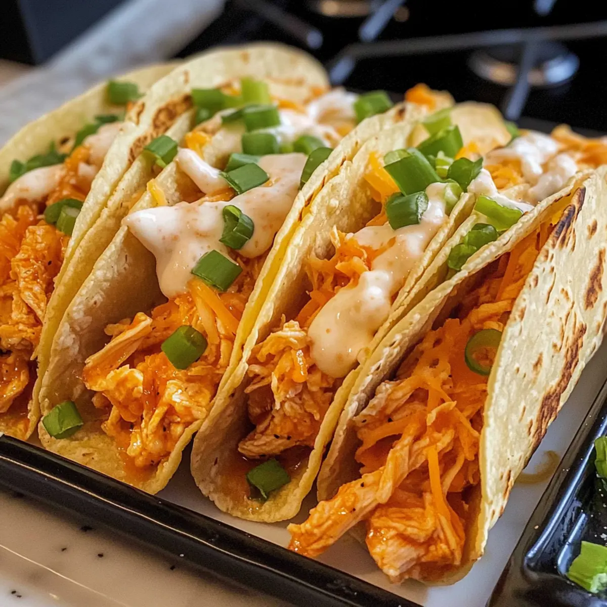 Buffalo-Hühnchen-Tacos: Schnelle, spicy Genussmomente