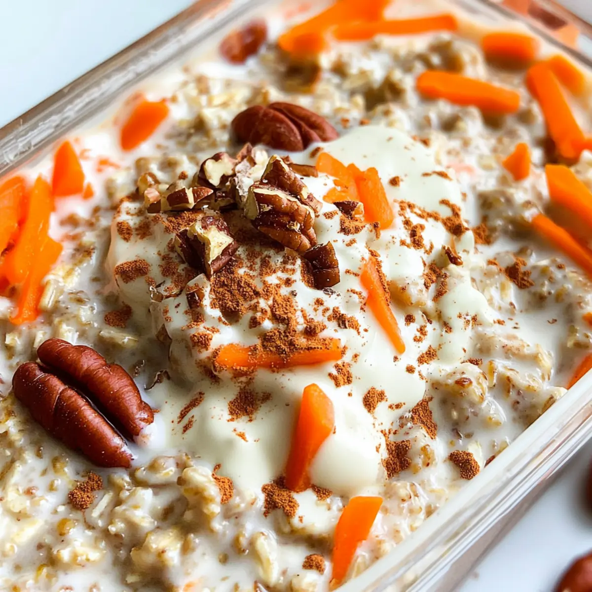 Karottenkuchen Übernacht-Haferflocken für gesunden Genuss