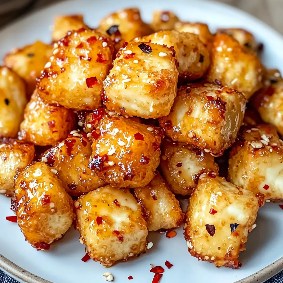 Knusprige Chili-Honig-Halloumi-Bissen für jeden Snackliebhaber