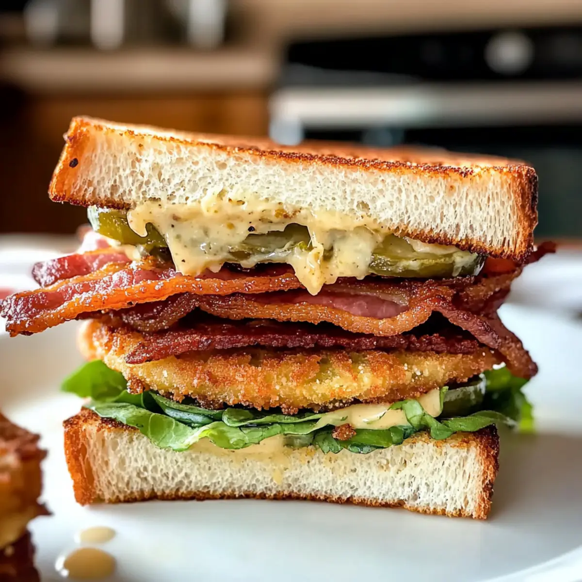 Knuspriges Frittiertes Grünes Tomaten-BLT-Sandwich