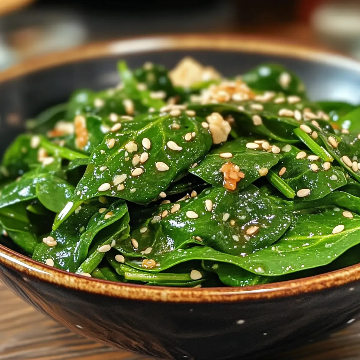 Japanischer Spinat-Salat mit Sesam-Dressing Genuss