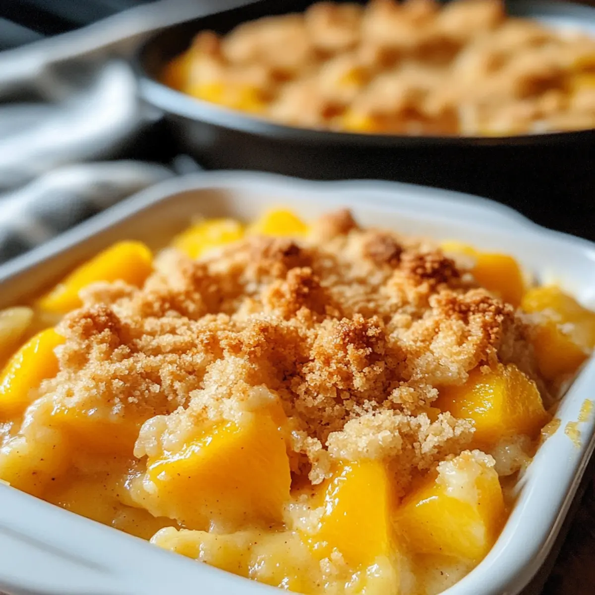 Mango-Streuselkuchen mit knusprigem Belag