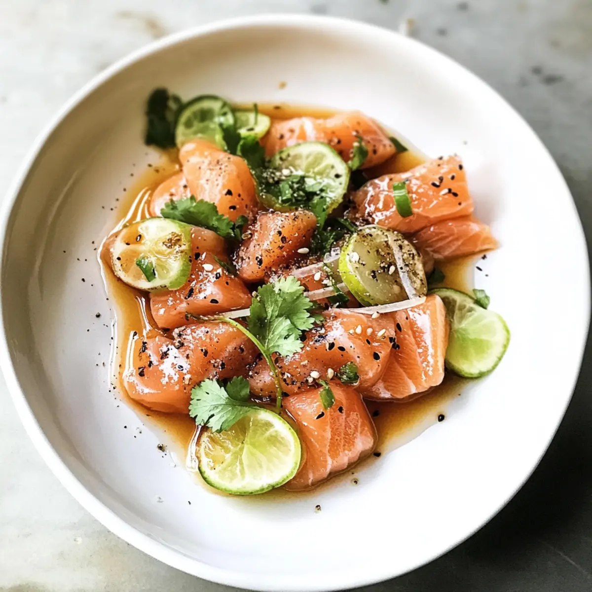 Lachs Crudo mit Soja-Sesam-Dressing in 10 Minuten
