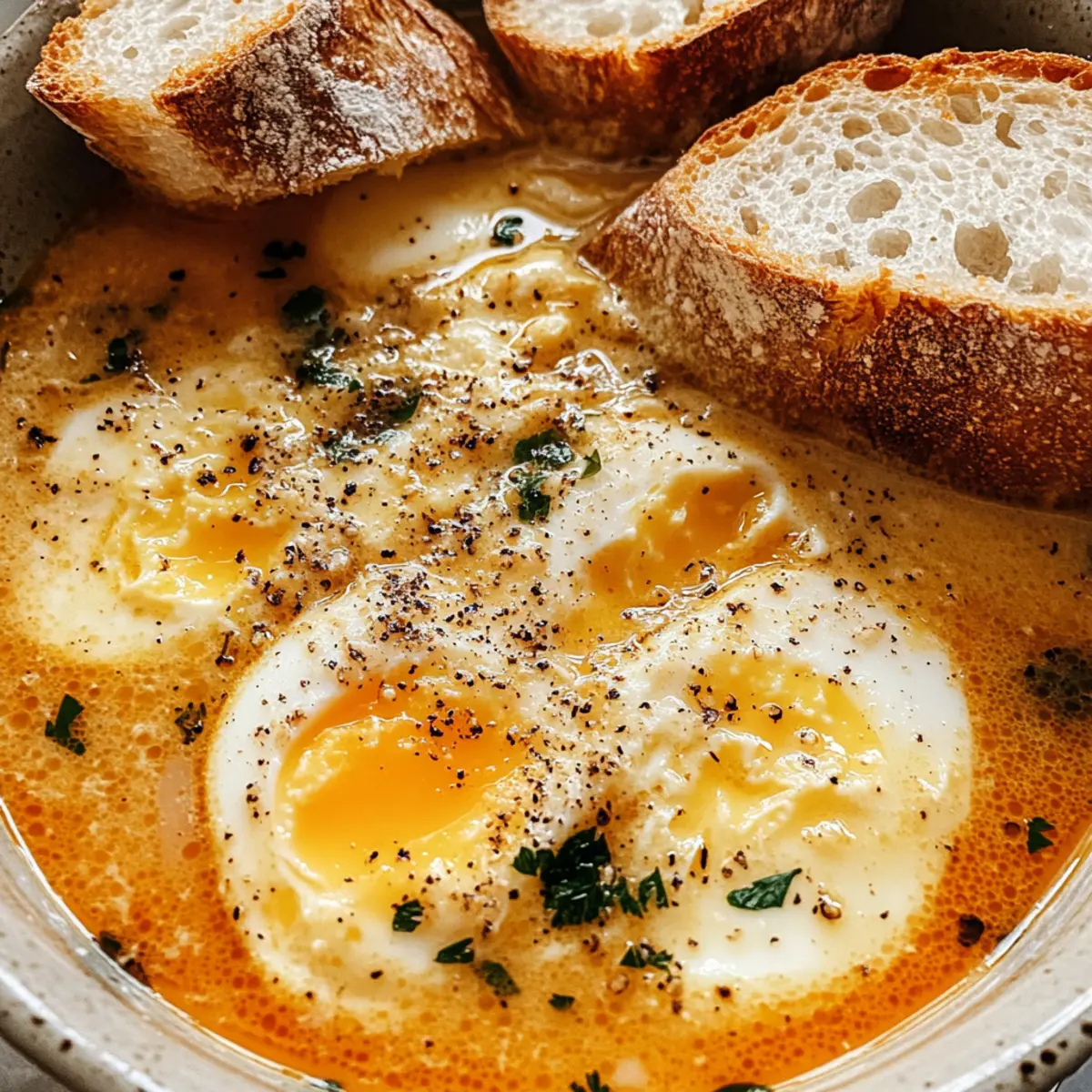 Hausgemachte Knoblauchsuppe für Seelenwärmer