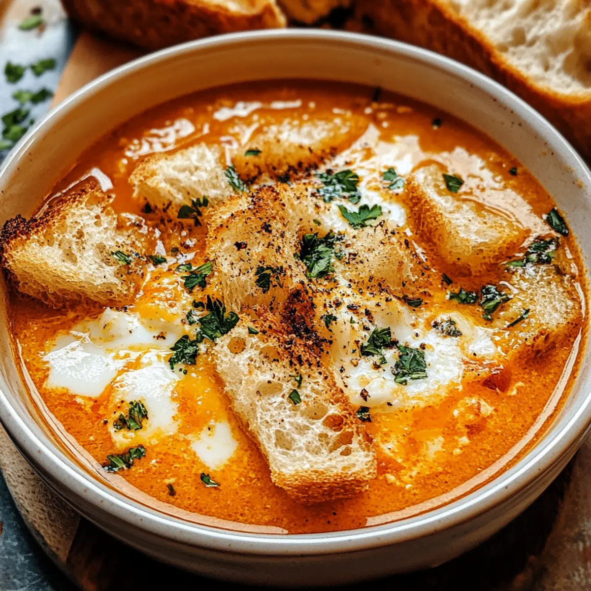 Knoblauchsuppe für kalte Tage genießen