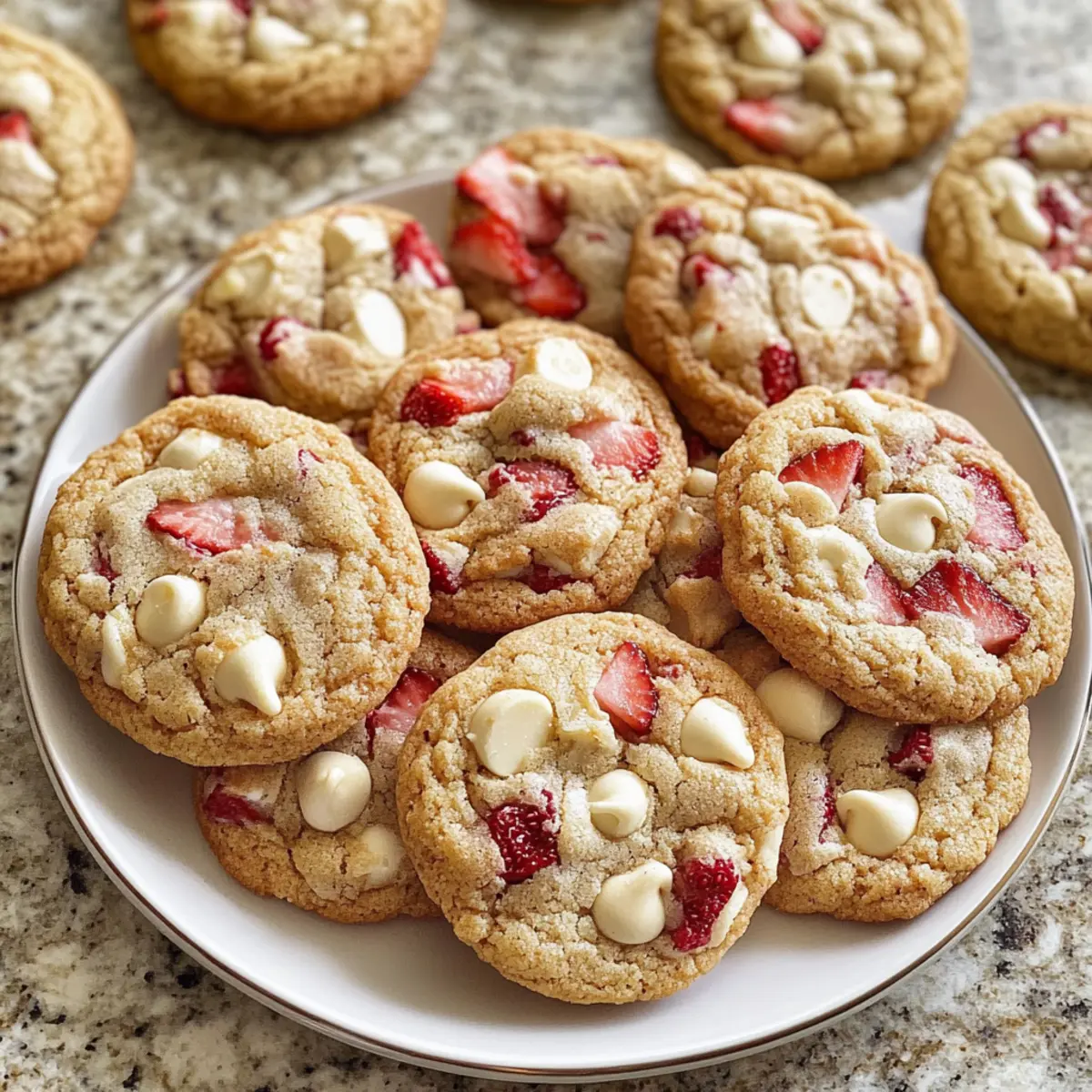 Erdbeeren und Sahne Kekse für den Sommer Genuss