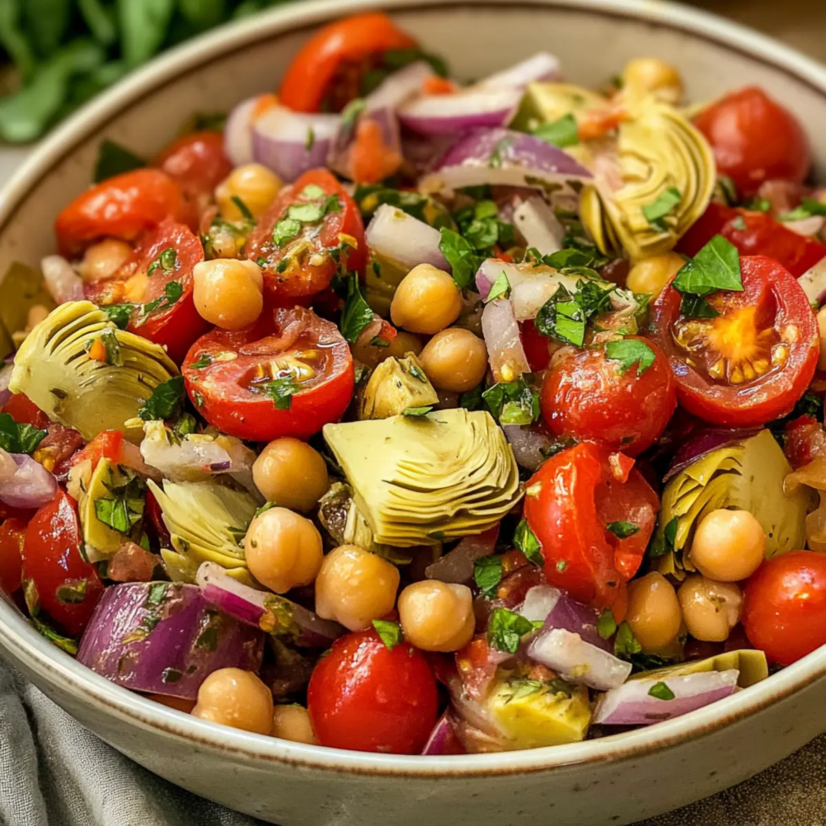 Toskanischer Artischocken-Tomaten-Salat genießen