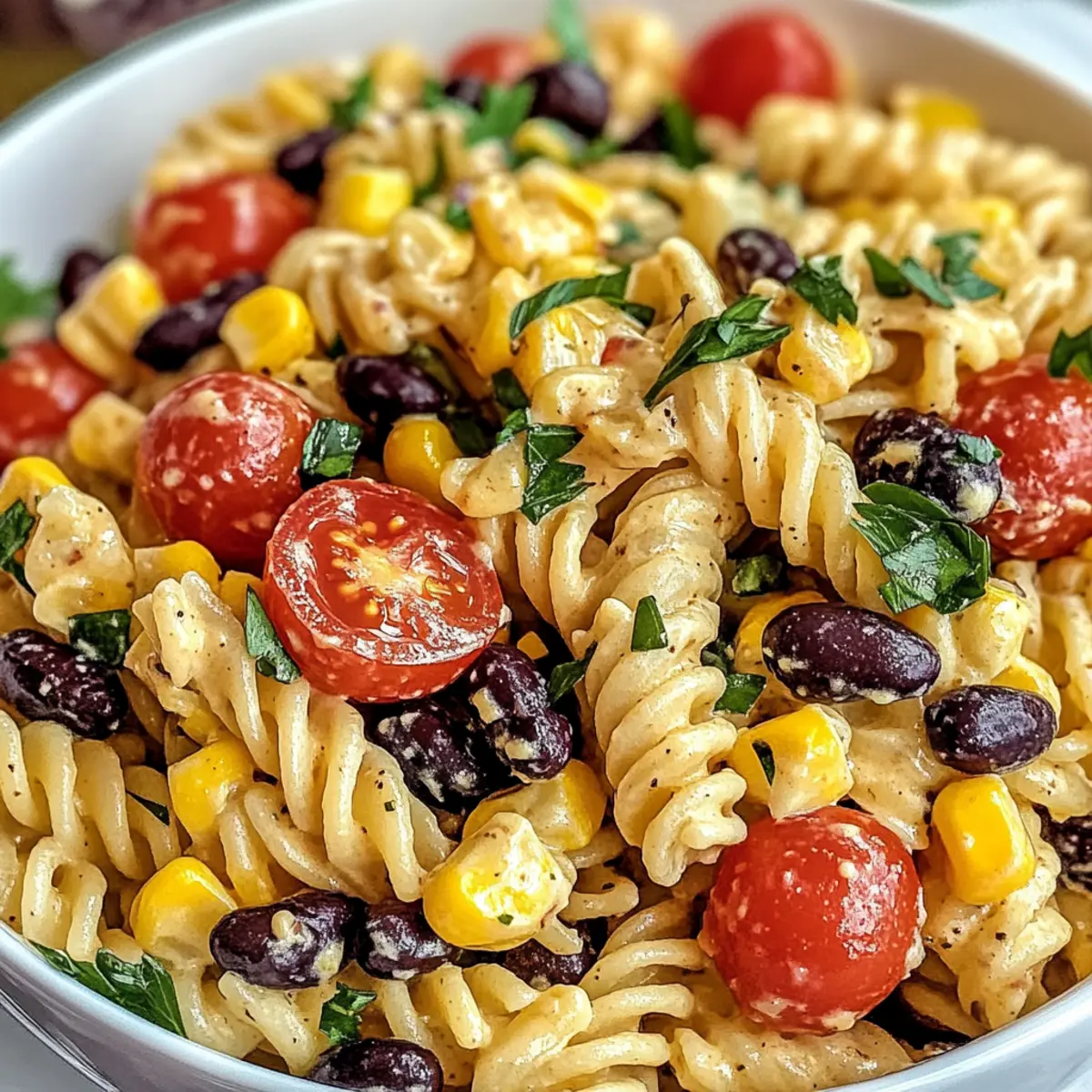 Veganer Southwest-Pasta-Salat für den perfekten Genuss