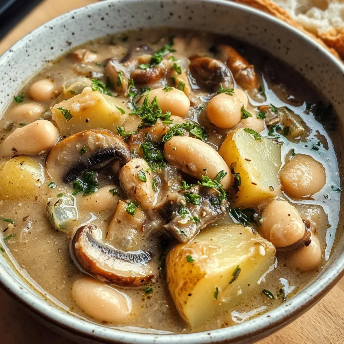 Herzhafter Weiße-Bohnen-Pilz-Eintopf für gemütliche Abende