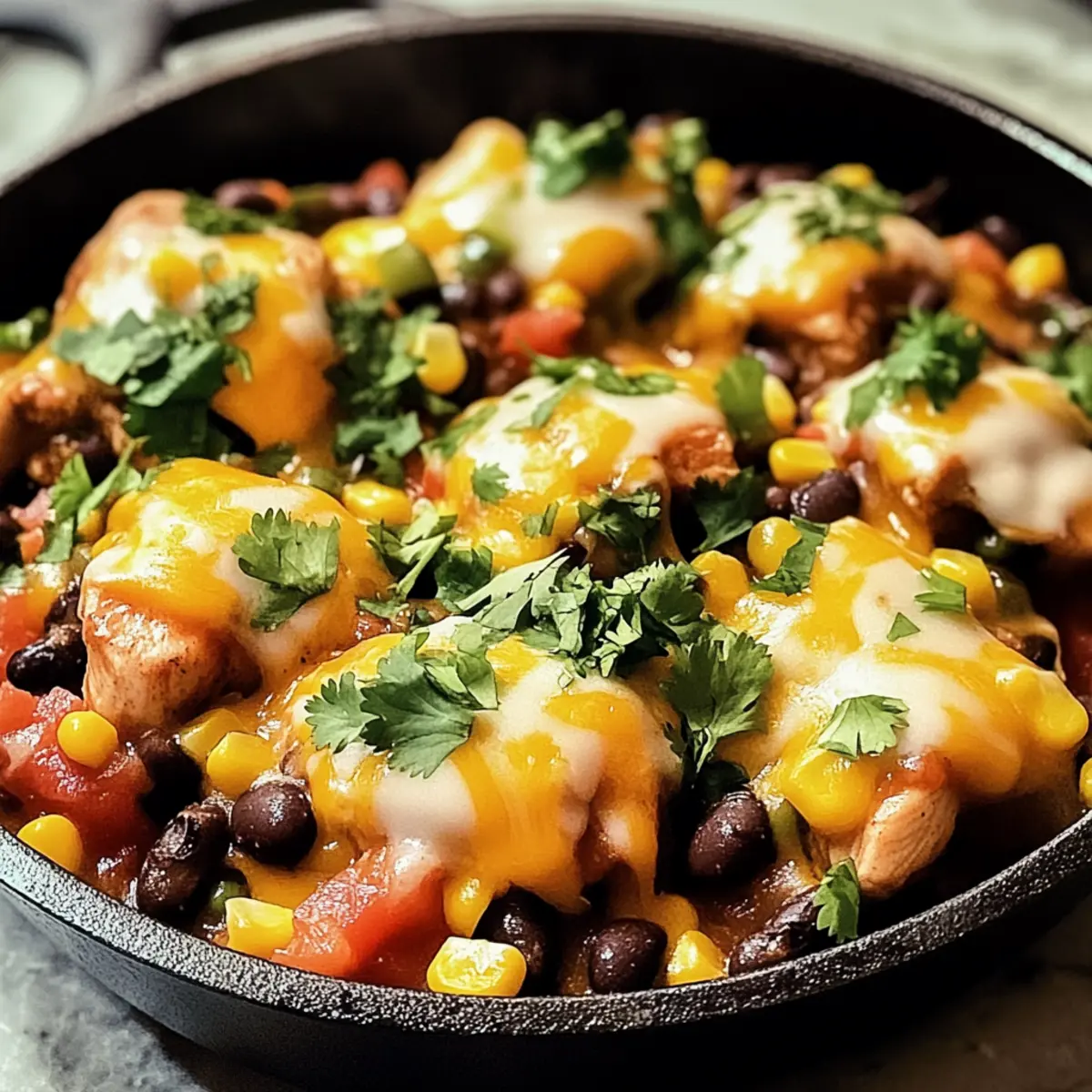 30-Minuten Santa Fe Hähnchenpfanne für die ganze Familie