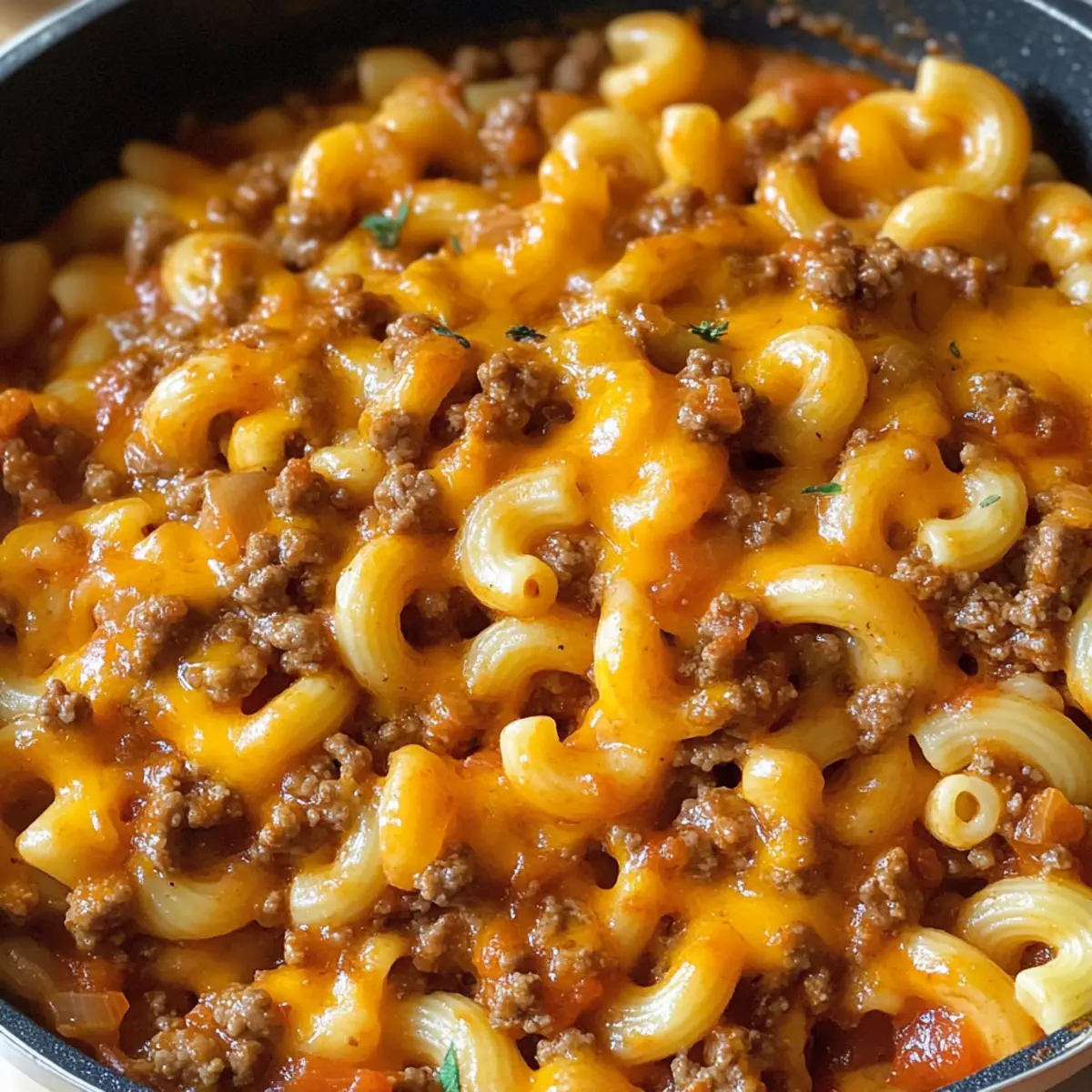 Schnelles Rindfleisch und Makkaroni für die Familie