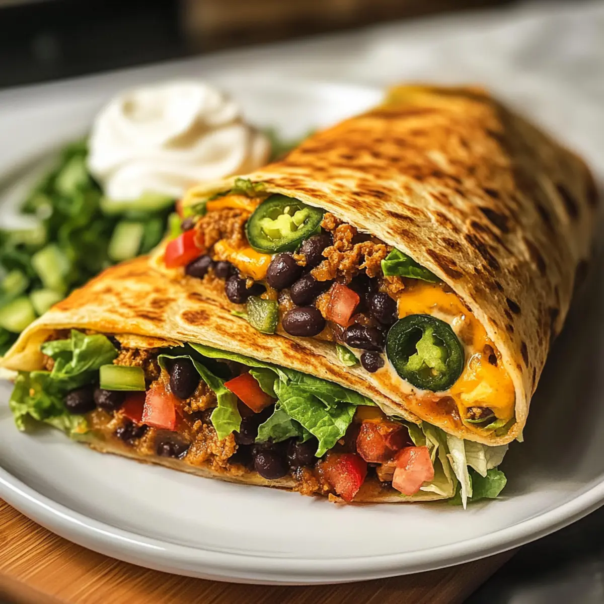 Schwarze-Bohnen-Crunch-Wrap in 20 Minuten