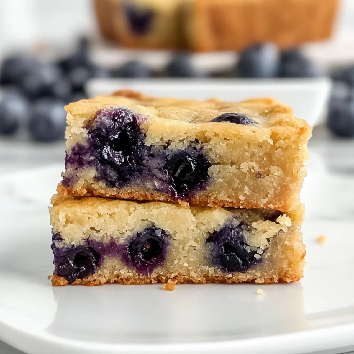 Heidelbeer Blondies für den perfekten Sommergenuss