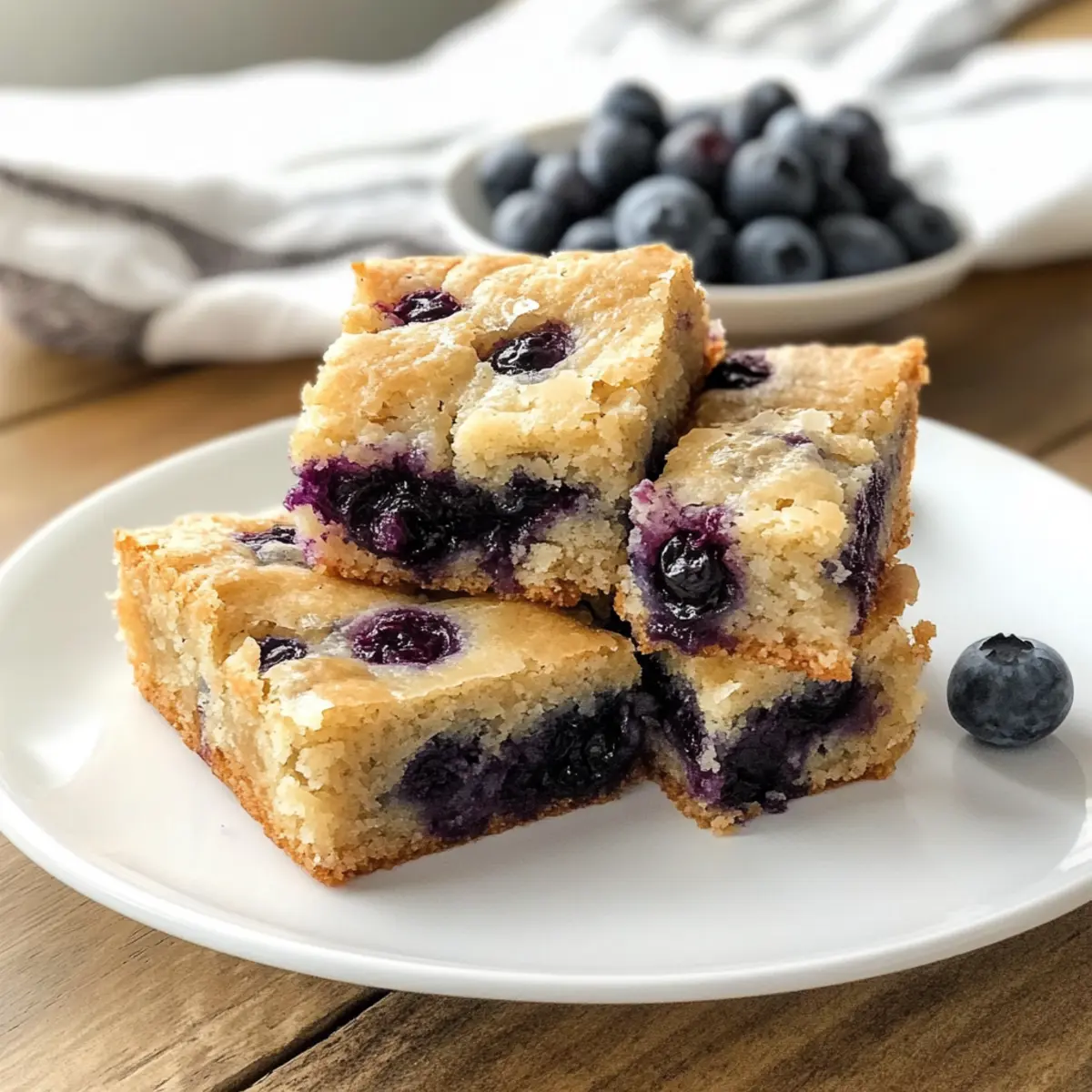 Heidelbeer Blondies für den perfekten Sommergenuss