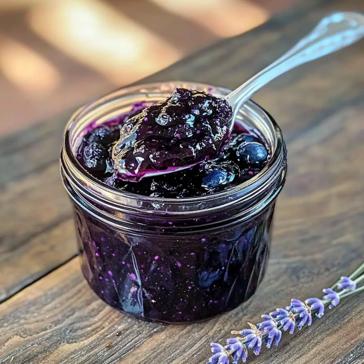 Blaubeer- und Lavendelmarmelade ohne Zucker