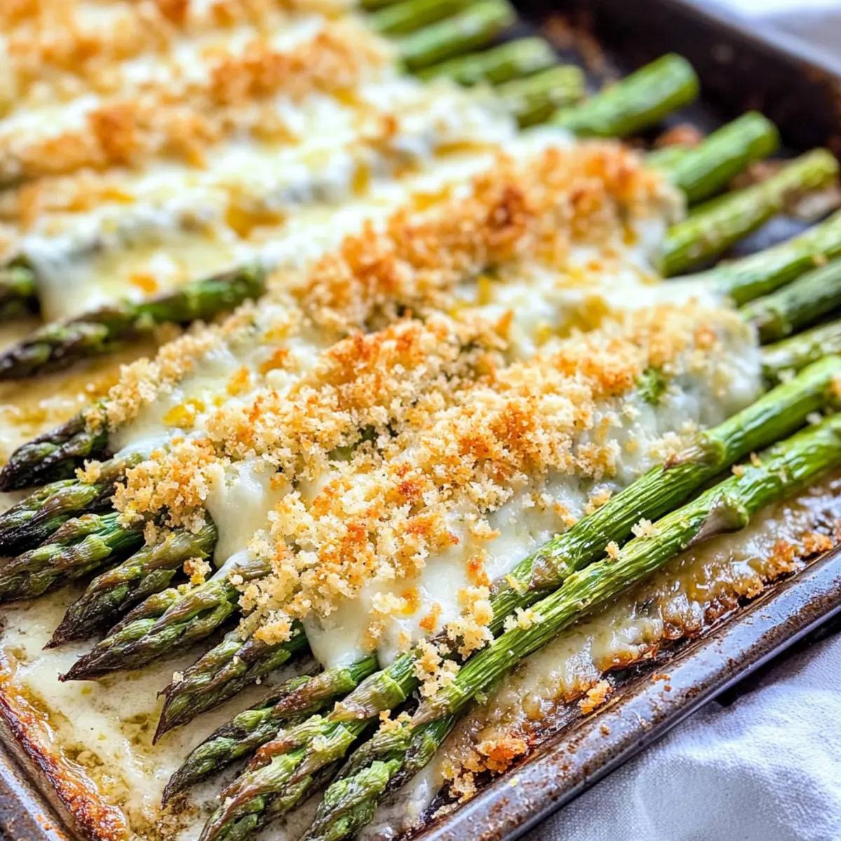 Käseüberbackener Spargel für die perfekte Beilage