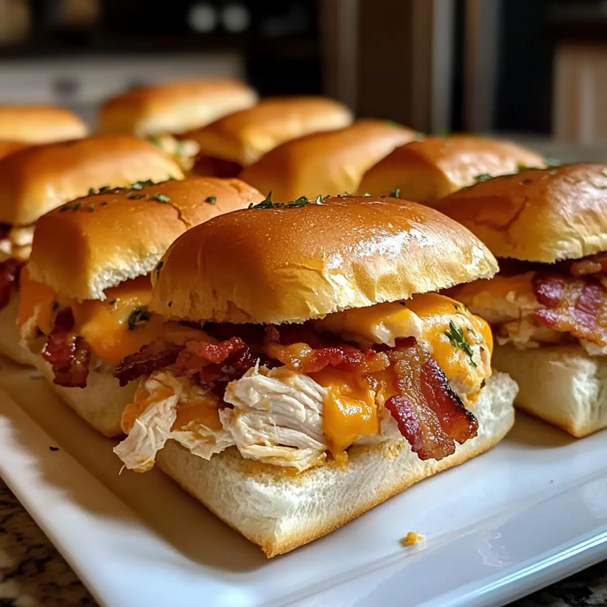 Hähnchen Speck Ranch Slider schnell und lecker