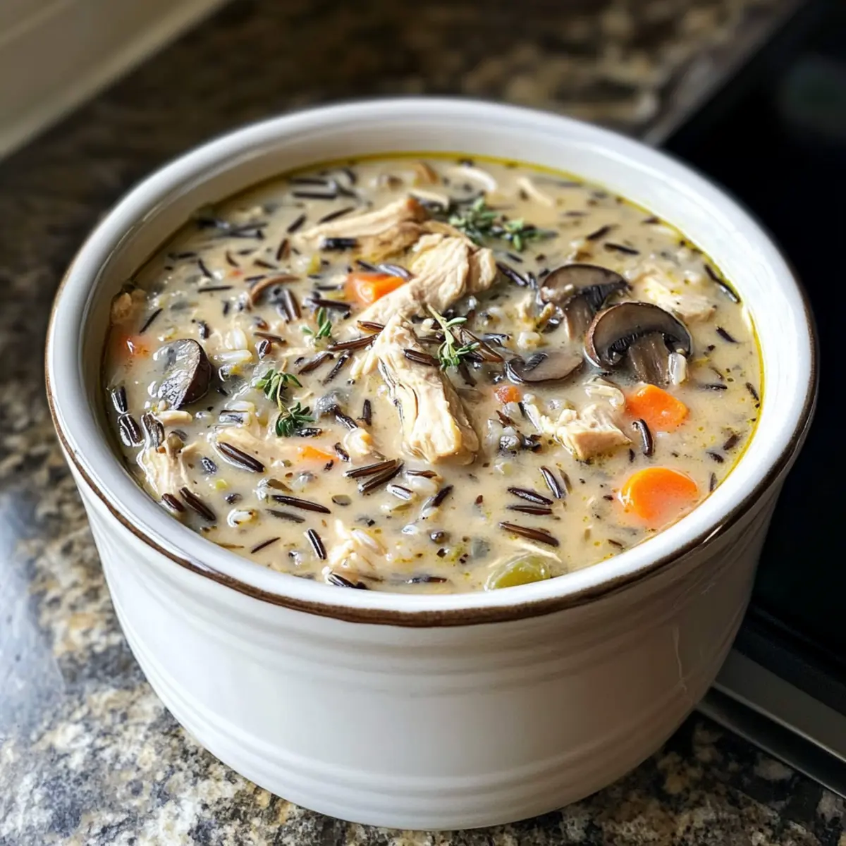 Hühnchen und Wildreis-Suppe für kalte Tage