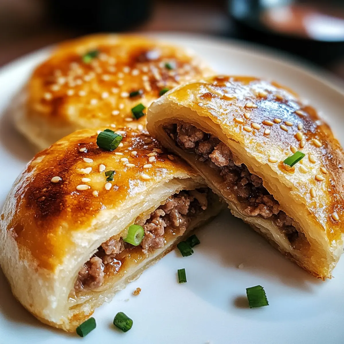 Chinesische knusprige Fleisch-Rindfleisch-Pasteten leicht gemacht